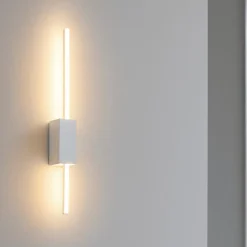 Applique da parete led 3000k ondaluce agos bianca minimalista orientabile