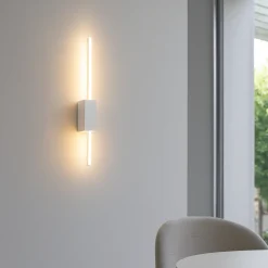 Applique da parete led 3000k ondaluce agos bianca minimalista orientabile
