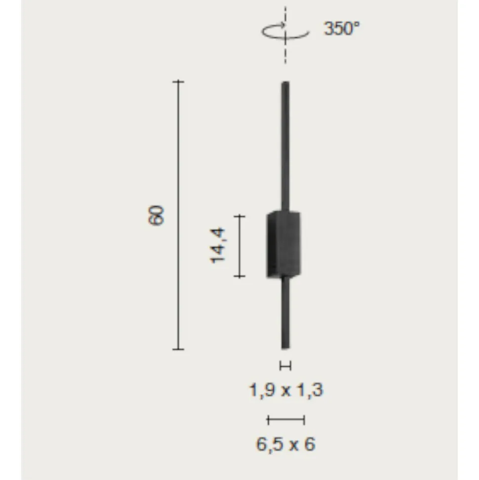 Applique da parete led 3000k ondaluce agos bianca minimalista orientabile