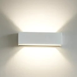 Applique da parete led 19w 2700k bi emissione bianco box w2 linea light