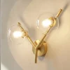 Applique da parete 2 luci oro moderna miloox camely