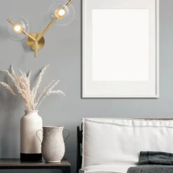 Applique da parete 2 luci oro moderna miloox camely