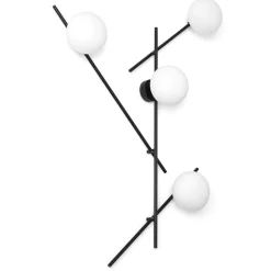 Applique da parete mikado miloox nero orientabile design moderno