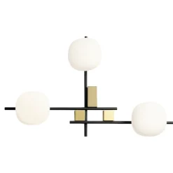 Applique da parete miloox lingotto moderna nero oro