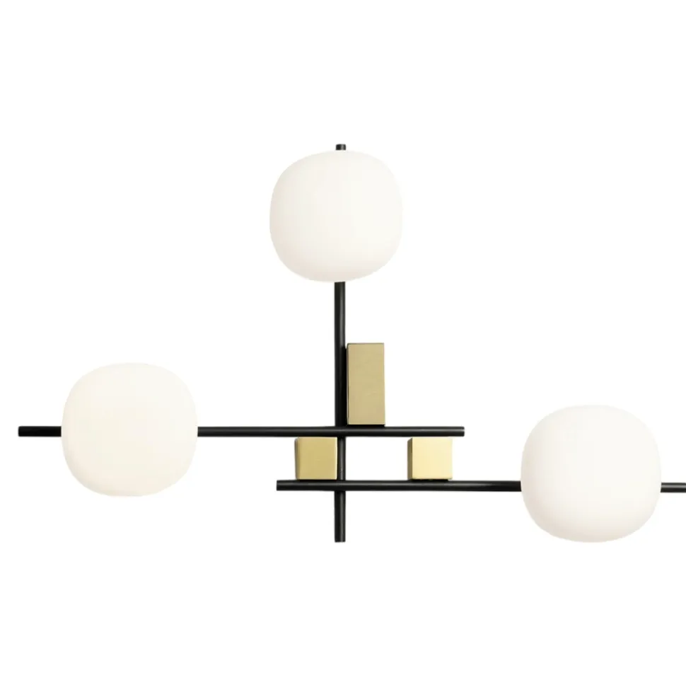 Applique da parete miloox lingotto moderna nero oro