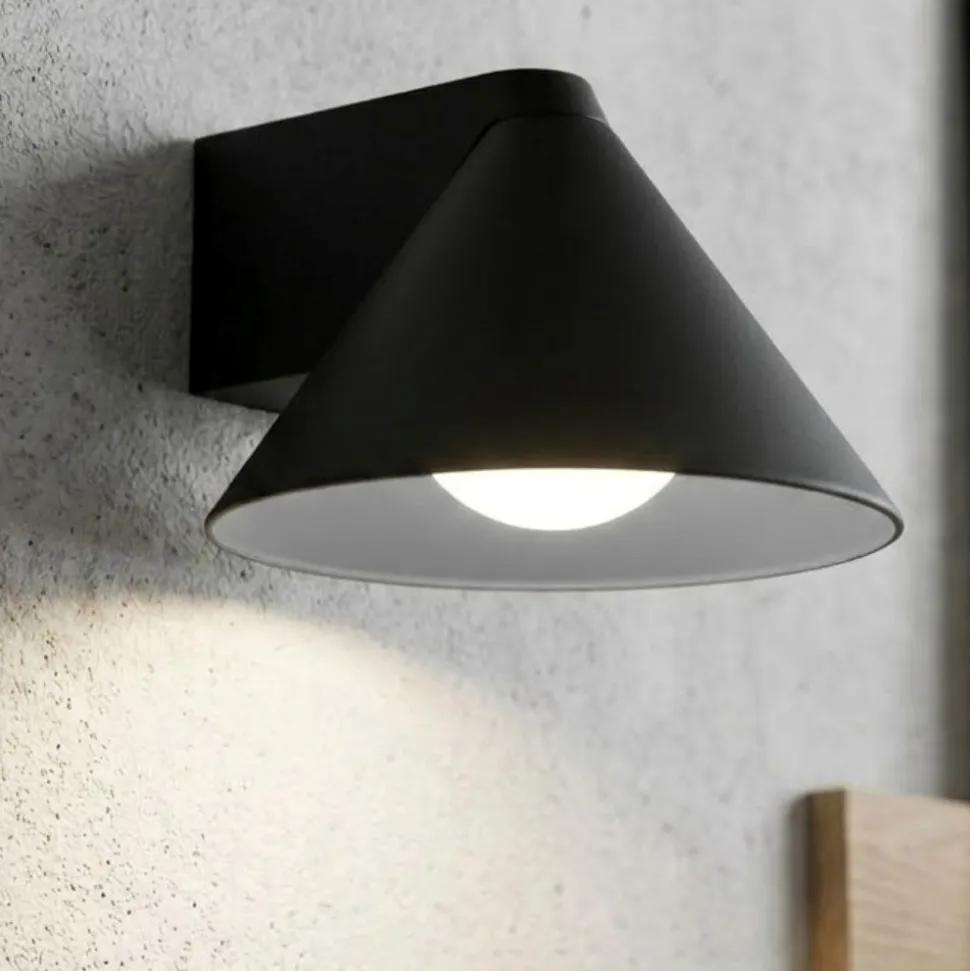 Applique da parete moderna cono antracite vivida luminelle