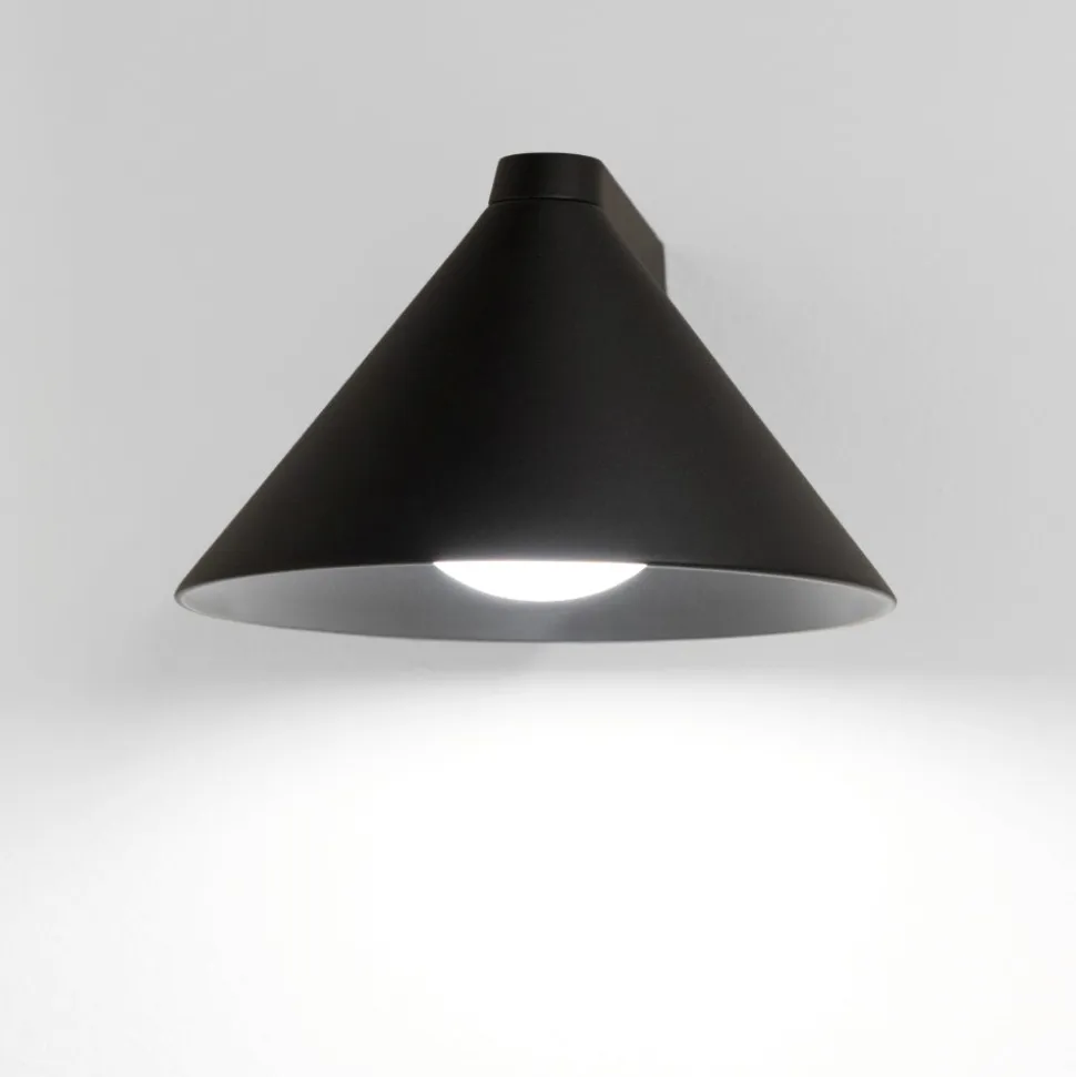 Applique da parete moderna cono antracite vivida luminelle