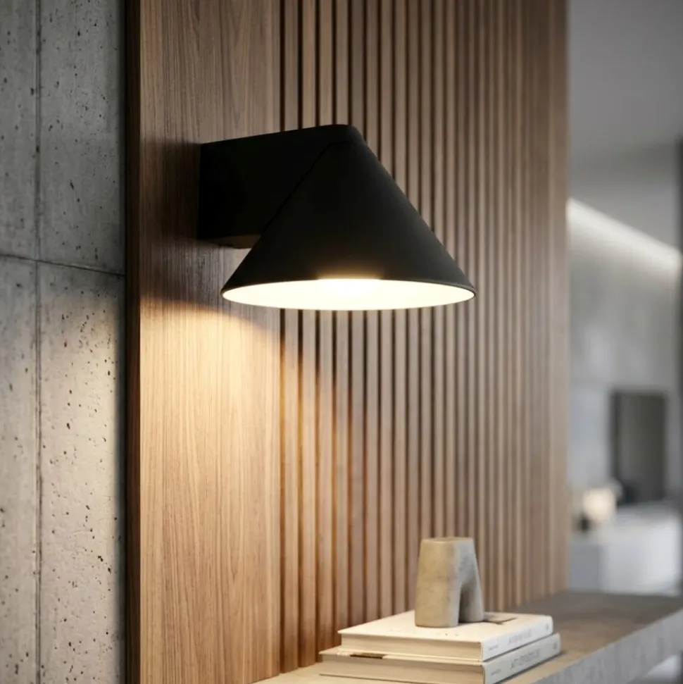 Applique da parete moderna cono antracite vivida luminelle