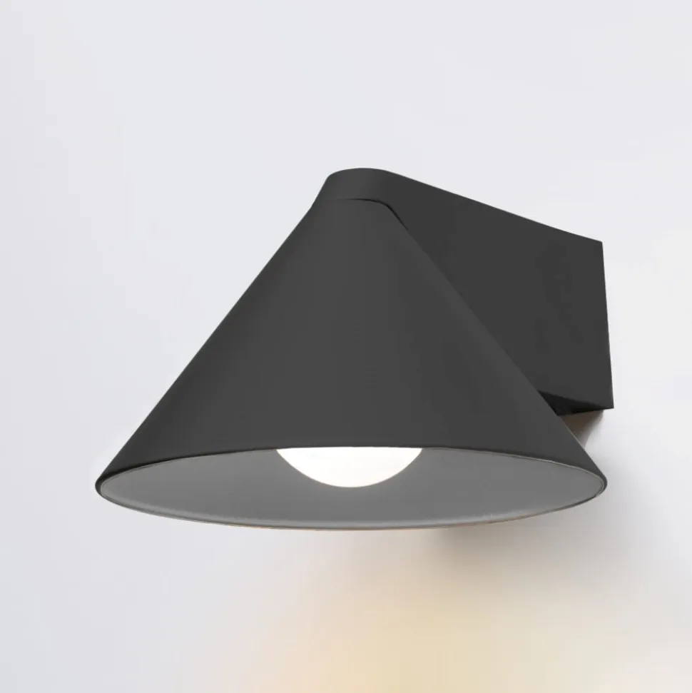 Applique da parete moderna cono antracite vivida luminelle