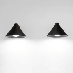 Applique da parete moderna cono antracite vivida luminelle
