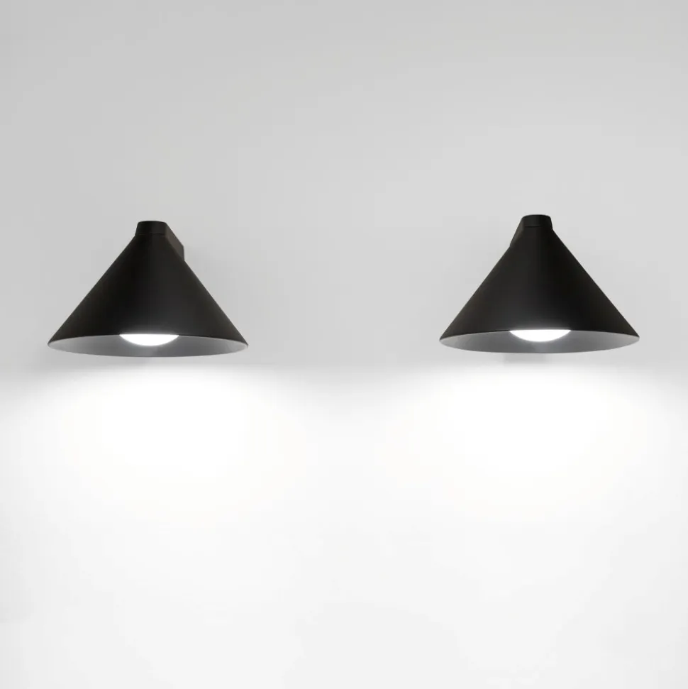 Applique da parete moderna cono antracite vivida luminelle