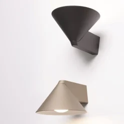 Applique da parete moderna cono antracite vivida luminelle