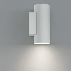 Applique da parete monoemissione birba linea light cilindro bianco gu10