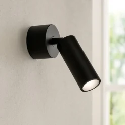 Applique da parete nero led 5w 3000k isyluce focus slim