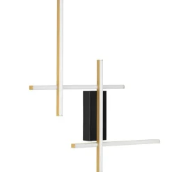 Applique da parete nero oro led 3200k design moderna