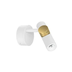 Applique da parete orientabile linea light goose bianco e oro