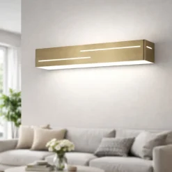 Applique da parete ottone led 18w 3000k fabas luce