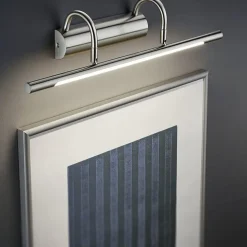 Applique da specchio bagno 8w 3000k acciaio satinato