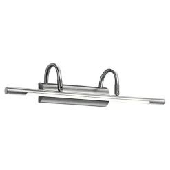 Applique da specchio bagno 8w 3000k acciaio satinato