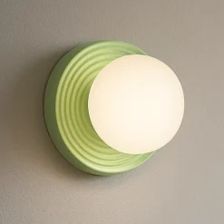 Applique di ceramica verde tonda sfera vetro ceramic perenz