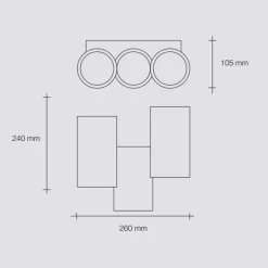 Applique di gesso bianca arta sforzin cilindri