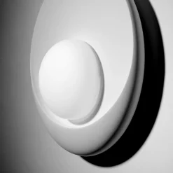 Applique di gesso bianca moderna design sforzin pitane diffusore in vetro