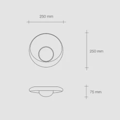 Applique di gesso bianca moderna design sforzin pitane diffusore in vetro