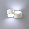 Applique di gesso bianco due luci rotonde sforzin nasso