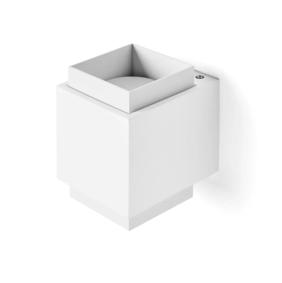 Applique di gesso bianco per interni squadrato syme sforzin