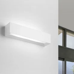 Applique di gesso bianco rettangolare moderna hermione sforzin