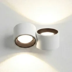Applique di gesso due luci gesso bianco sforzin nasso bronzo