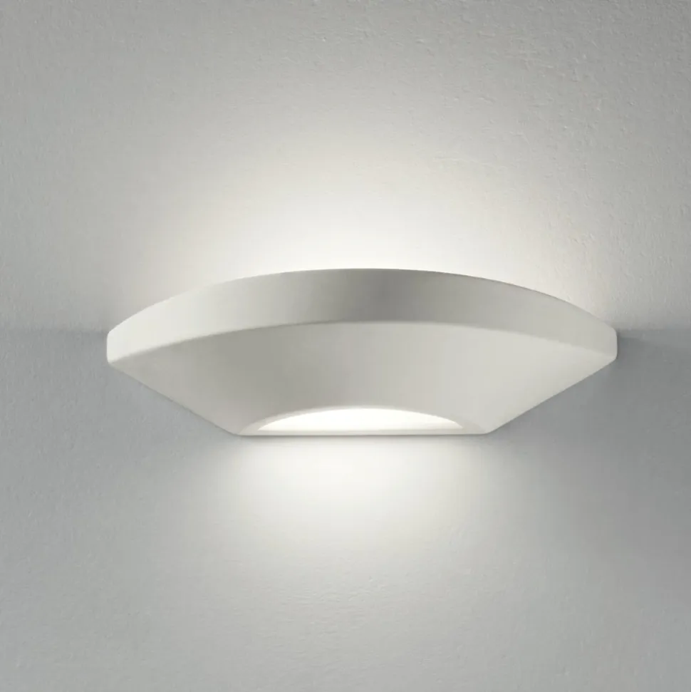 Applique di gesso isyluce bianca per interni