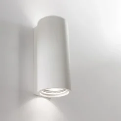 Applique di gesso isyluce per interni cilindro bianco