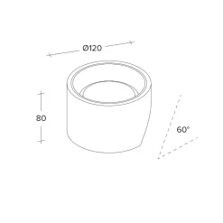 Applique di gesso rotonda bianco oro nasso sforzin