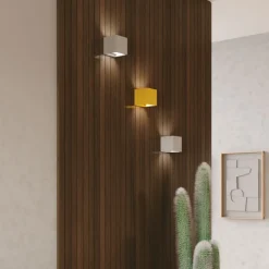 Applique di gesso squadrata cubo bianco per interni