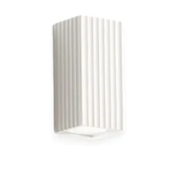 Applique di gesso squadrato bianco rigato isyluce gypsos