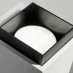 Applique di gesso syme sforzin quadrato moderna bianco nero