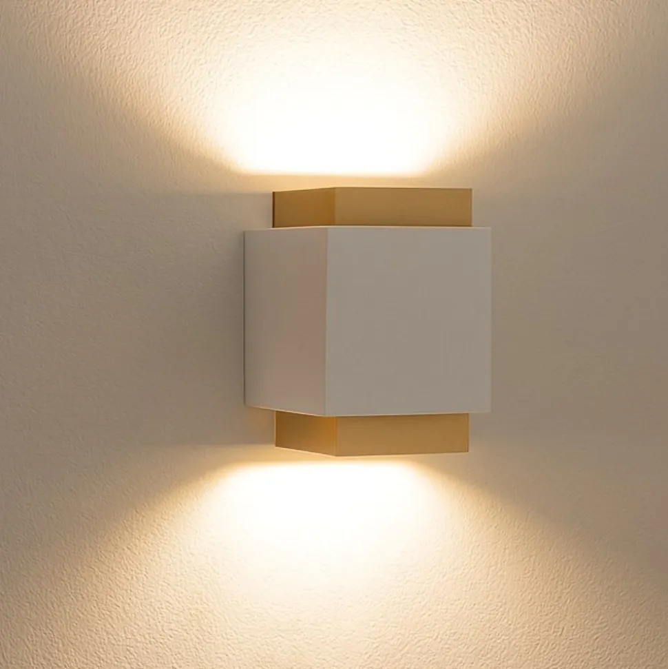 Applique di gesso syme sforzin bianco oro design moderna