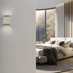Applique di gesso syme sforzin bianco oro design moderna