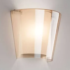 Applique di vetro ambra moderna fabas luce viky