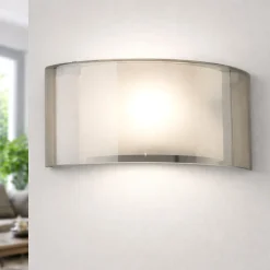 Applique di vetro moderna fume fabas luce alide