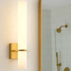 Applique dorata led 15w 4000k per bagno moderno 4000k