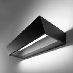 Applique edge nero isyluce design moderna led 30w 4000k