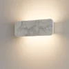 Applique gemini linea light marmo bianco led 28w 3000k