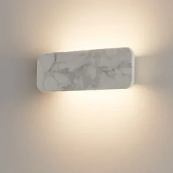 Applique gemini linea light marmo bianco led 28w 3000k