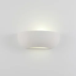 Applique gesso bianco forma mezza conca