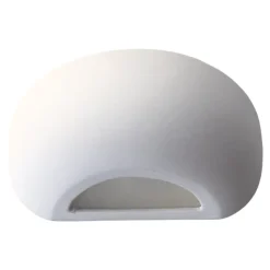 Applique gesso bianco forma mezza conca