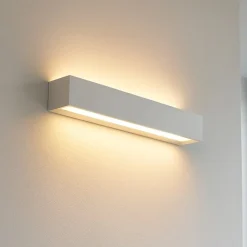 Applique gesso bianco moderna rettangolare hermione sforzin