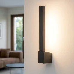 Applique girevole led cct 14w moderna nero elle perenz illuminazione