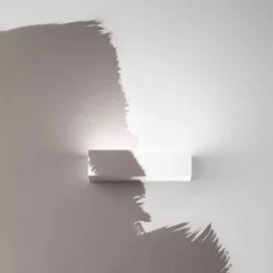 Applique in gesso led 3000k linea light gypsum w1 mono emissione